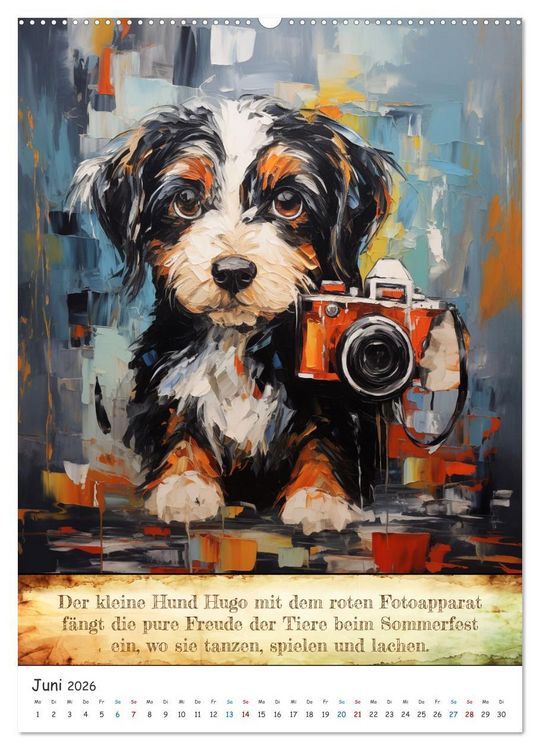 Produktbild: Tierische Paparazzi (Wandkalender 2026 DIN A2 hoch), CALVENDO Monatskalender