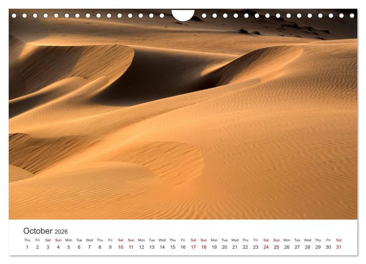 Produktbild: Desert dunes in Abu Dhabi (Wall Calendar 2026 DIN A4 landscape), CALVENDO 12 Month Wall Calendar
