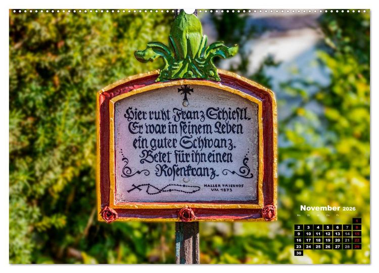 Produktbild: Lustige Marterlspr&uuml;che (hochwertiger Premium Wandkalender 2026 DIN A2 quer), Kunstdruck in Hochglanz