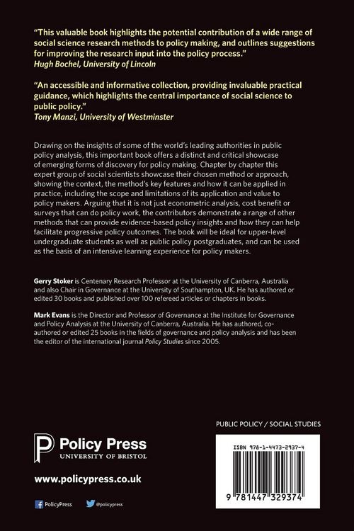 Produktbild: Evidence-based policy making in the social sciences
