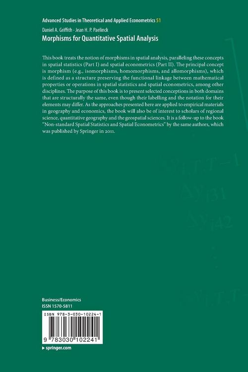 Produktbild: Morphisms for Quantitative Spatial Analysis