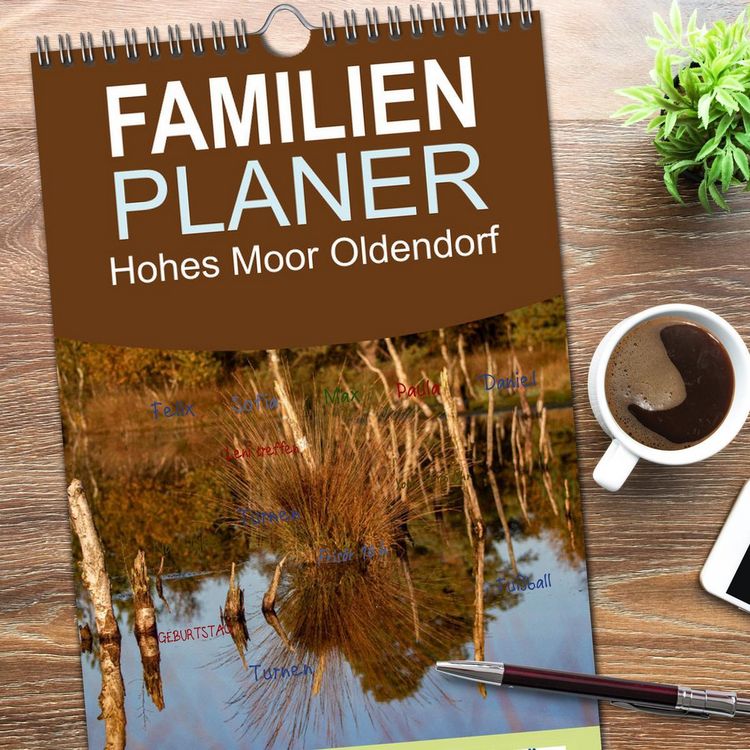 Produktbild: Familienplaner 2026 - Hohes Moor Oldendorf mit 5 Spalten (Wandkalender, 21 x 45 cm) CALVENDO