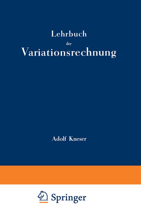 Produktbild: Lehrbuch der Variationsrechnung