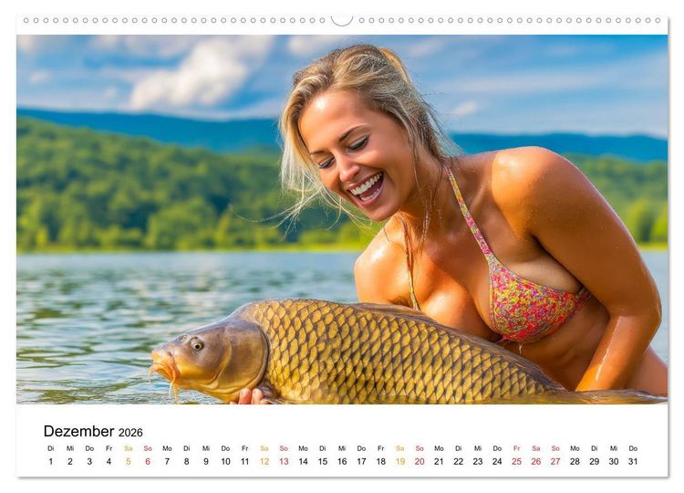 Produktbild: Hei&szlig; auf Karpfen (hochwertiger Premium Wandkalender 2026 DIN A2 quer), Kunstdruck in Hochglanz