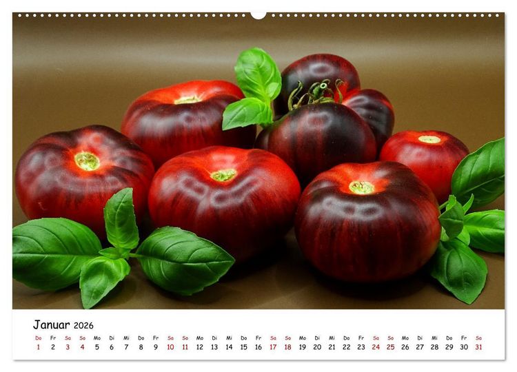 Produktbild: Tomaten Satt (hochwertiger Premium Wandkalender 2026 DIN A2 quer), Kunstdruck in Hochglanz