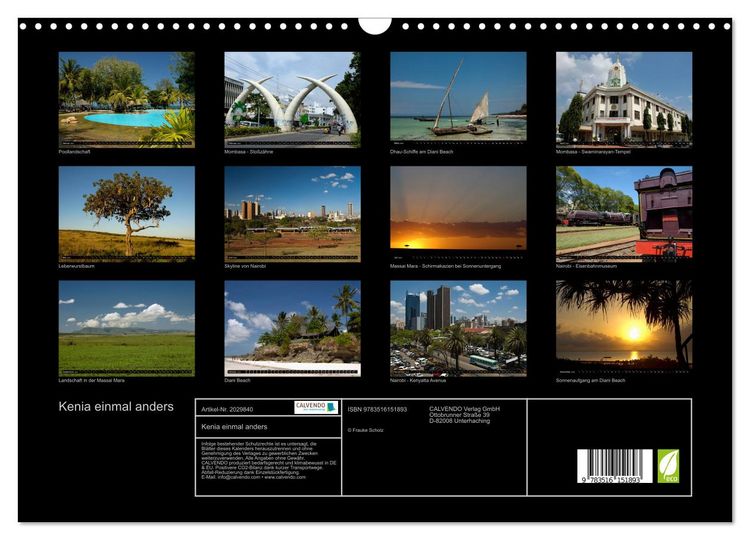 Produktbild: Kenia einmal anders (Wandkalender 2026 DIN A3 quer), CALVENDO Monatskalender