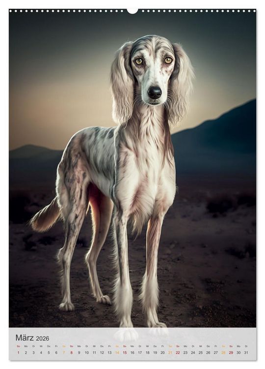 Produktbild: Persischer Windhund (Wandkalender 2026 DIN A2 hoch), CALVENDO Monatskalender