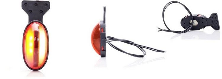 Produktbild: WAS Umriss-Markierungsleuchte Offene Kabelenden Markierungsleuchte, Positionslicht rechts 12 V/DC, 24 V/DC Inkl. Halter