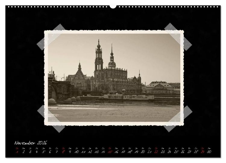 Produktbild: Dresden - Ein Kalender mit Fotografien wie aus einem alten Fotoalbum (hochwertiger Premium Wandkalender 2026 DIN A2 quer), Kunstdruck in Hochglanz