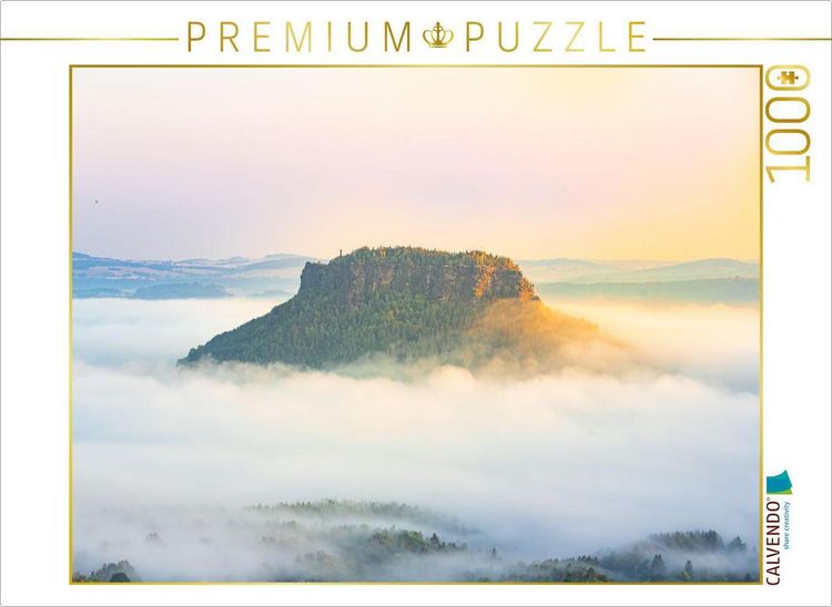 Produktbild: CALVENDO Puzzle Aussicht auf den Lilienstein, S&auml;chsische Schweiz | 1000 Teile Lege-Gr&ouml;&szlig;e 64x48cm Foto-Puzzle f&uuml;r gl&uuml;ckliche Stunden