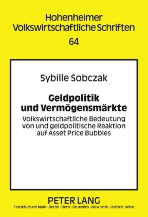 Produktbild: Geldpolitik und Vermoegensmaerkte