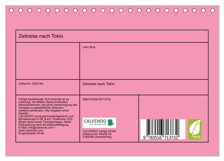 Produktbild: Zeitreise nach Tokio (Tischkalender 2026 DIN A5 quer), CALVENDO Monatskalender