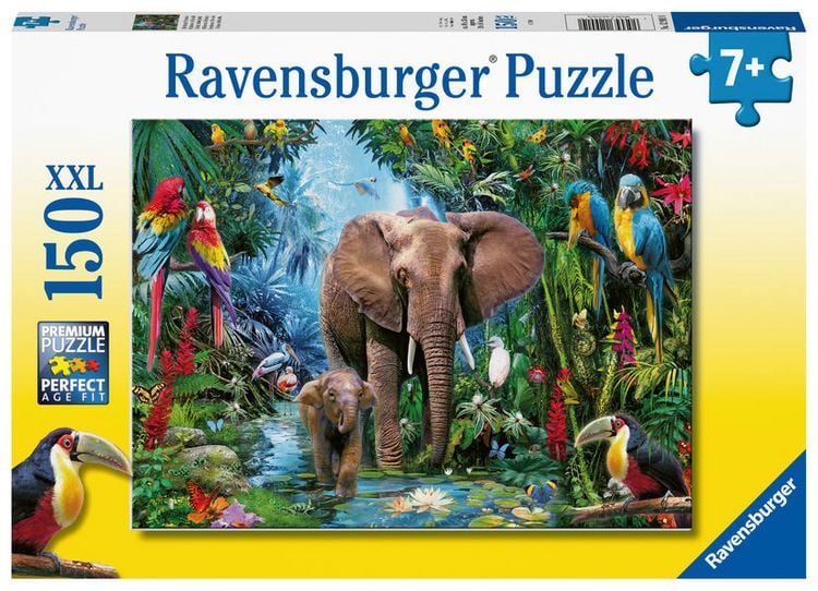 Produktbild: Puzzle Ravensburger Dschungelelefanten 150 Teile XXL