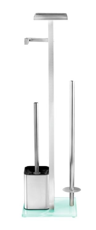 Produktbild: Stand WC-Garnitur Mod. Debar mit Ablage Edelstahl, rostfrei