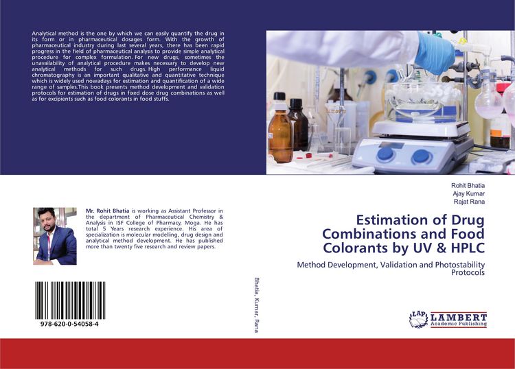 Produktbild: Estimation of Drug Combinations and Food Colorants by UV & HPLC
