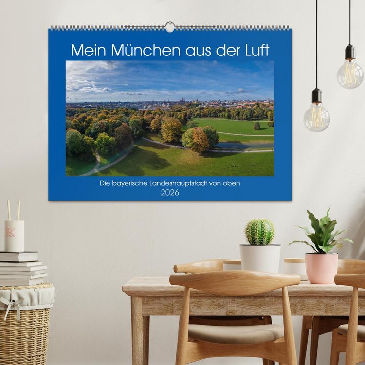 Produktbild: Mein M&uuml;nchen aus der Luft (Wandkalender 2026 DIN A2 quer), CALVENDO Monatskalender