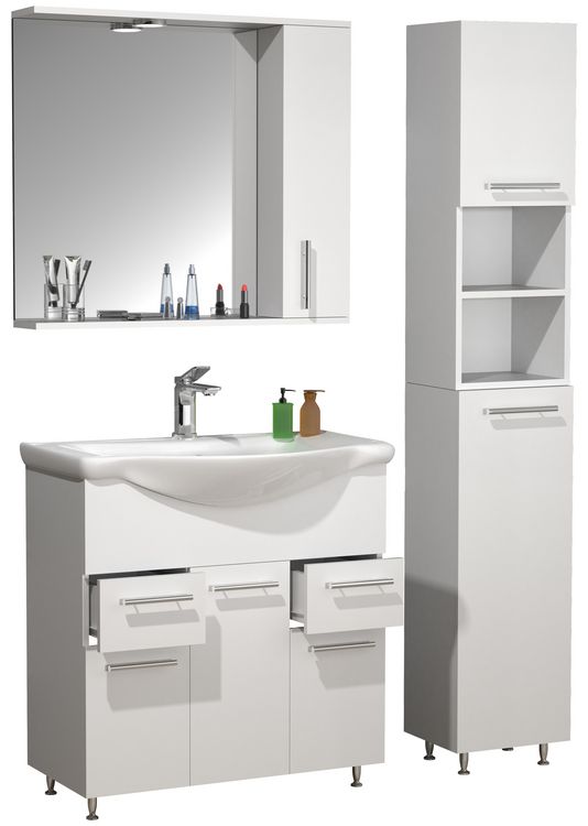 Produktbild: 4-tlg. Waschplatz Waschtisch Schubladen Lisalo XL