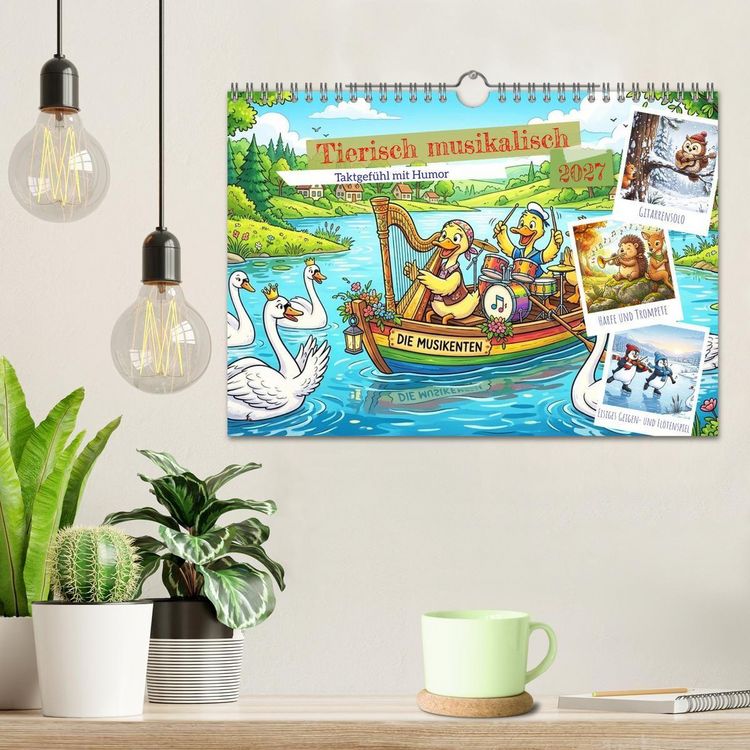 Produktbild: Tierisch musikalisch - Taktgef&uuml;hl mit Humor (Wandkalender 2027 DIN A4 quer), CALVENDO Monatskalender