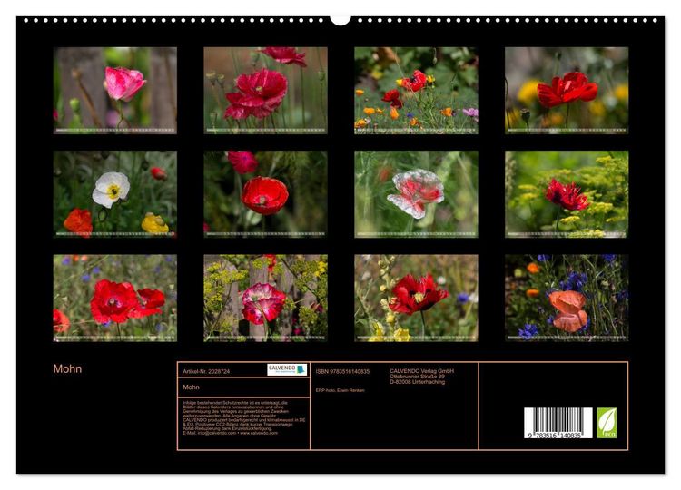 Produktbild: Mohn (hochwertiger Premium Wandkalender 2026 DIN A2 quer), Kunstdruck in Hochglanz