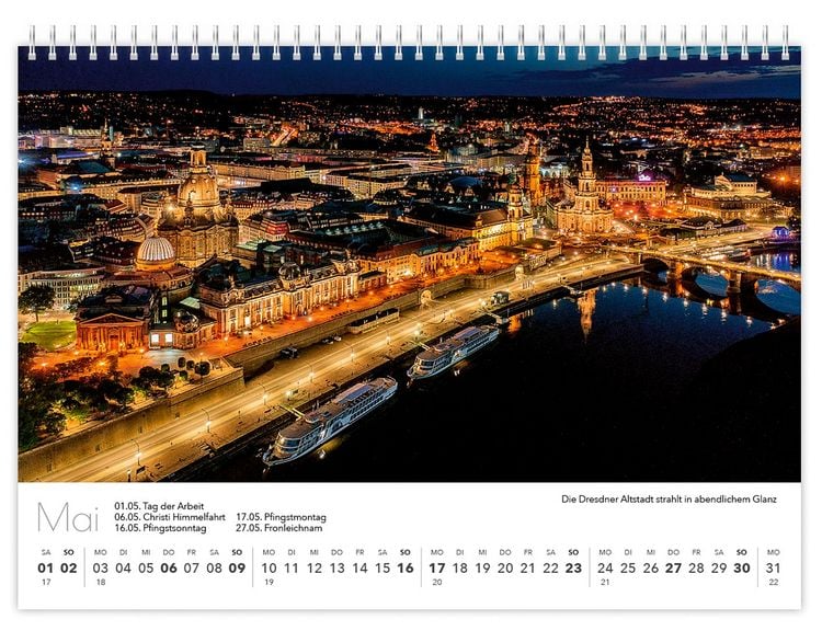 Produktbild: Kalender Sachsen von oben kompakt 2027