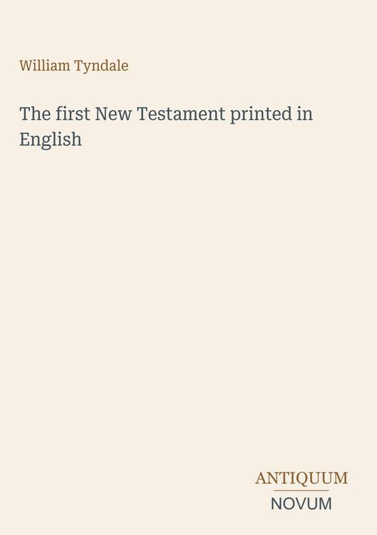 Produktbild: The first New Testament printed in English