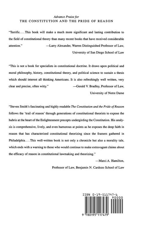 Produktbild: The Constitution & the Pride of Reason
