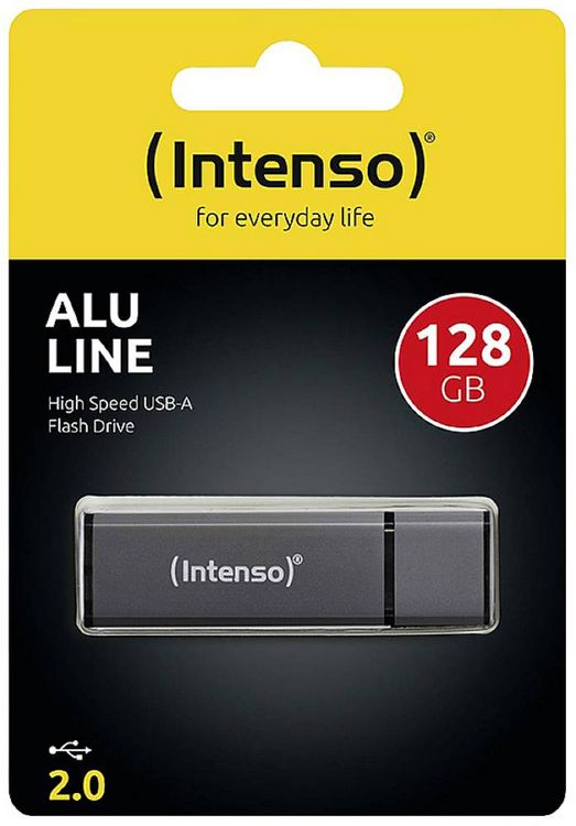 Produktbild: Intenso Alu Line USB-Stick 128GB Anthrazit 3521495 USB-A (USB 2.0)