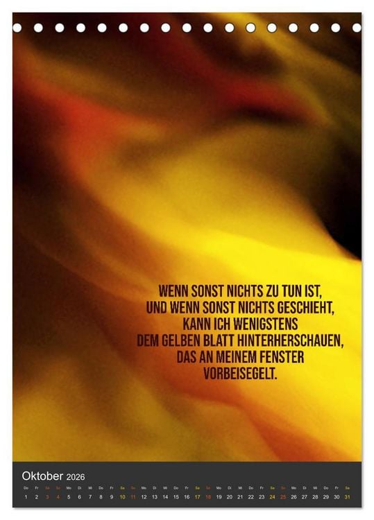 Produktbild: AugenweiTe Bilder.Texte.Inspirationen (Tischkalender 2026 DIN A5 hoch), CALVENDO Monatskalender