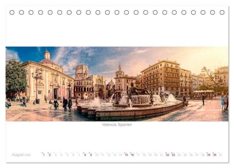 Produktbild: Panoramablicke weltweit (Tischkalender 2026 DIN A5 quer), CALVENDO Monatskalender