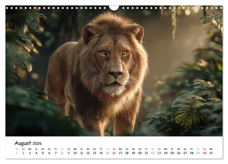 Produktbild: L&ouml;wen - Majest&auml;t der Wildnis (Wandkalender 2026 DIN A3 quer), CALVENDO Monatskalender