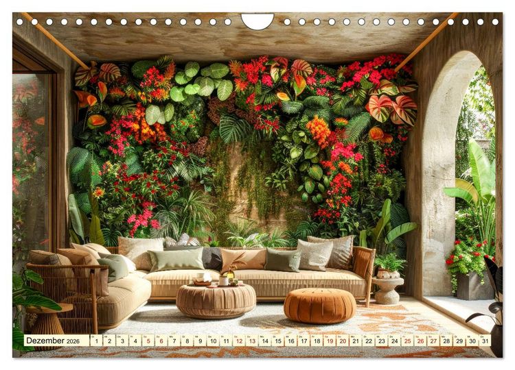 Produktbild: Biophilic Design - Verbundenheit mit der Natur (Wandkalender 2026 DIN A4 quer), CALVENDO Monatskalender