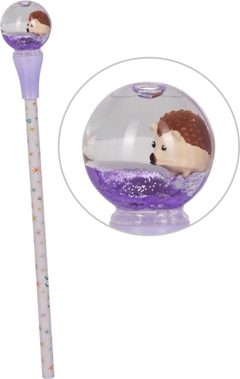 Produktbild: Bleistift m. Schneekugel-Topper - Wintertiere ..., sort.i.D.