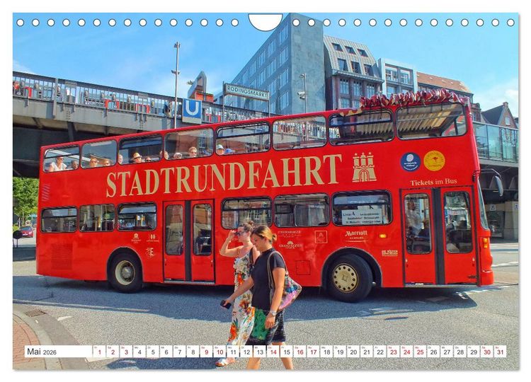 Produktbild: Hamburg an der Elbe &ndash; Impressionen eines Sommertages in der Hansestadt (Wandkalender 2026 DIN A4 quer), CALVENDO Monatskalender