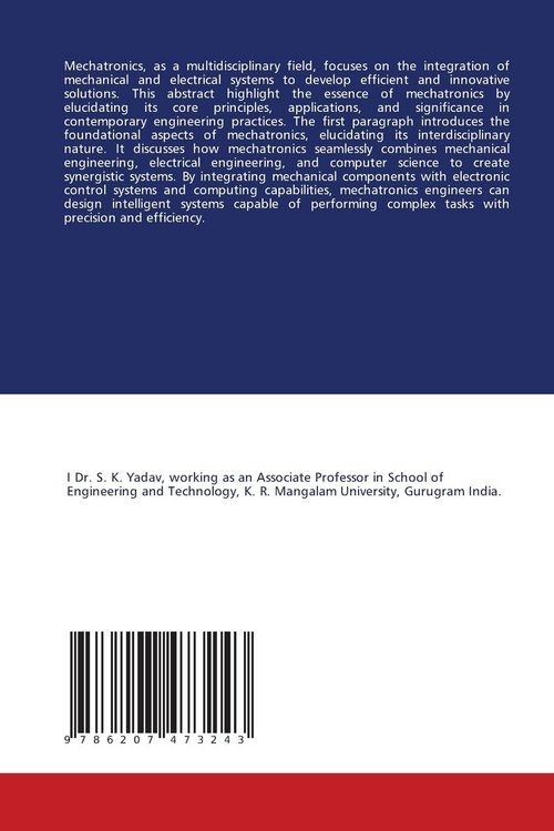 Produktbild: Mechatronics: Integration of Mechanical and Electrical Systems