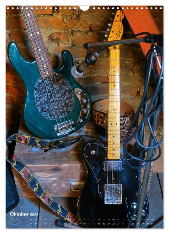 Produktbild: Gitarren backstage (Wandkalender 2026 DIN A3 hoch), CALVENDO Monatskalender