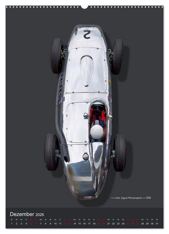 Produktbild: Legenden des Rennsports, Historic Grand Prix Cars 1925-1960 (hochwertiger Premium Wandkalender 2026 DIN A2 hoch), Kunstdruck in Hochglanz
