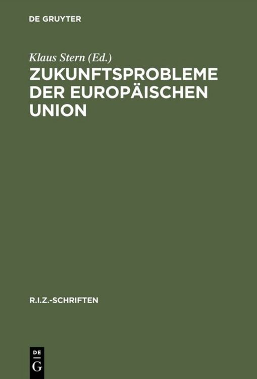 Produktbild: Zukunftsprobleme der Europ&auml;ischen Union
