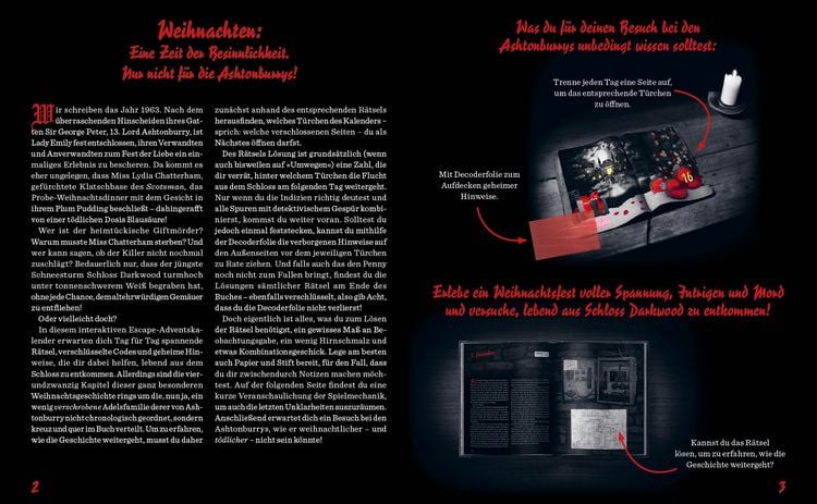 Produktbild: Der offizielle Escape-Adventskalender zum Original Krimidinner&reg;: O du T&ouml;dliche &ndash; Weihnachten bei den Ashtonburrys