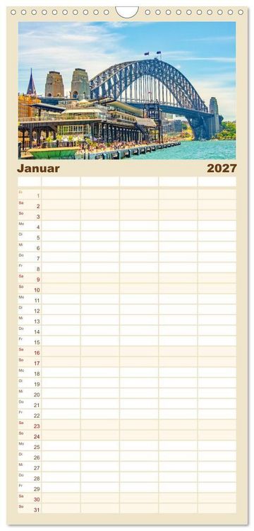 Produktbild: Familienplaner 2027 - Sydney - beeindruckende Metropole mit 5 Spalten (Wandkalender, 21 x 45 cm) CALVENDO