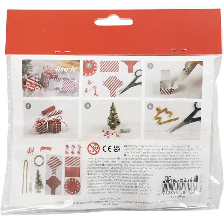 Produktbild: Creativ Company DIY Sets Miniaturen Mini Kreativ Set Wichtelt&uuml;r, Weihnachtsbaum, Kreativ Box