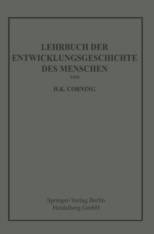 Produktbild: Lehrbuch der Entwicklungsgeschichte des Menschen