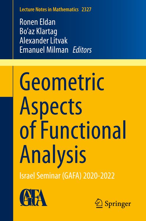 Produktbild: Geometric Aspects of Functional Analysis
