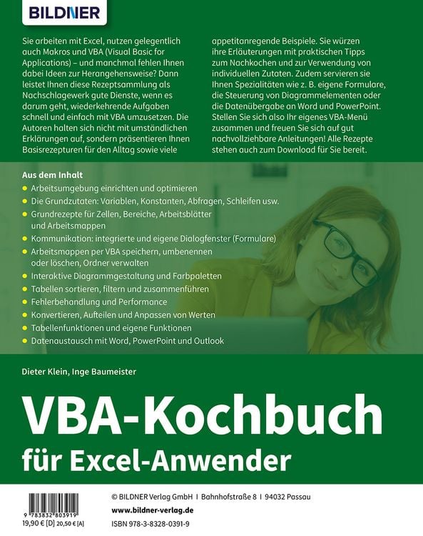 Produktbild: Das VBA-Kochbuch f&uuml;r Excel-Anwender