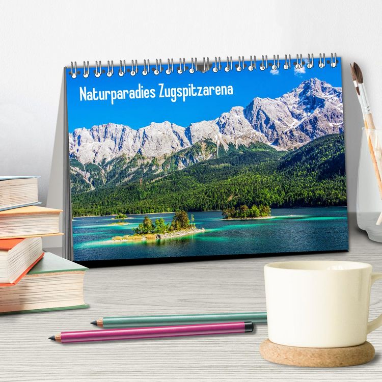 Produktbild: Naturparadies Zugspitzarena (Tischkalender 2026 DIN A5 quer), CALVENDO Monatskalender