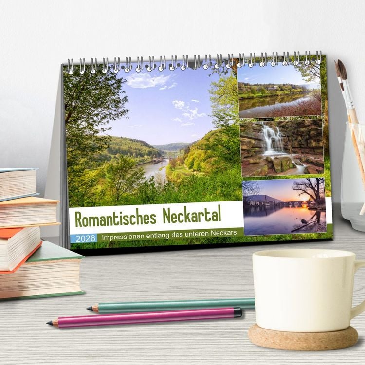 Produktbild: Romantisches Neckartal (Tischkalender 2026 DIN A5 quer), CALVENDO Monatskalender
