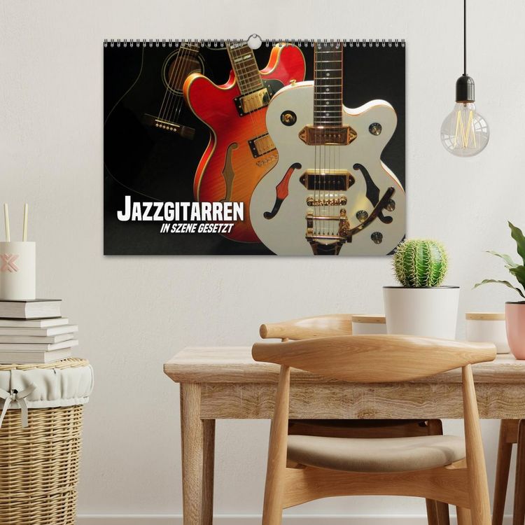 Produktbild: JAZZGITARREN in Szene gesetzt (Wandkalender 2026 DIN A3 quer), CALVENDO Monatskalender