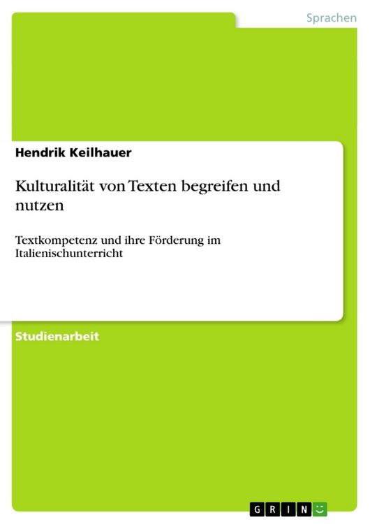Produktbild: Kulturalit&auml;t von Texten begreifen und nutzen