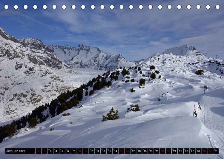Produktbild: Aletschgletscher - Gr&ouml;&szlig;ter und l&auml;ngster Gletscher der Alpen (Tischkalender 2022 DIN A5 quer)