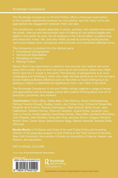 Produktbild: The Routledge Companion to Art and Politics