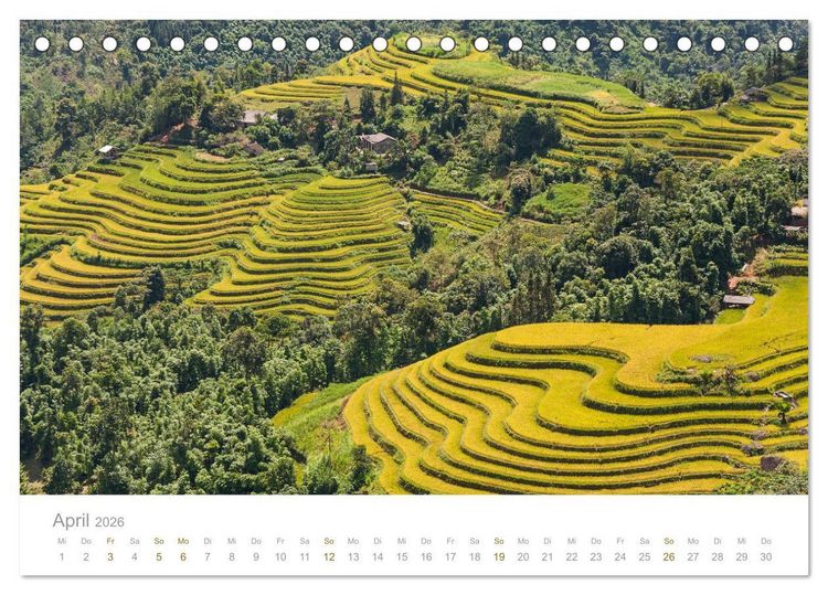 Produktbild: Geheimnisvolles Indochina Kambodscha, Laos, Vietnam (Tischkalender 2026 DIN A5 quer), CALVENDO Monatskalender